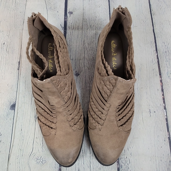 ALTAR'D STATE | braided strappy heel zip western boho ankle boot bootie - Picture 4 of 10